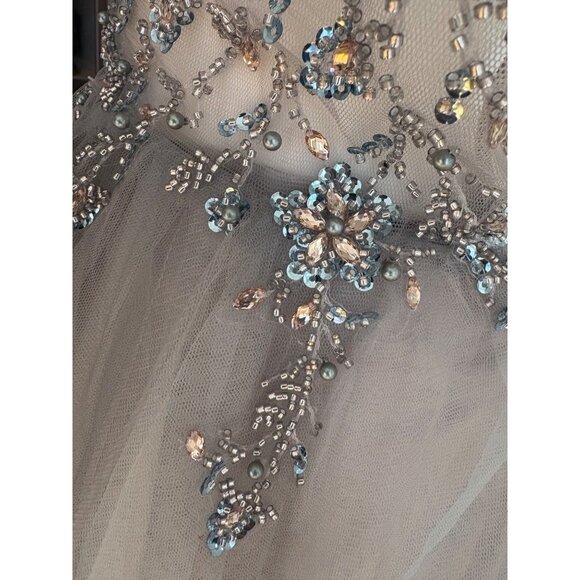 Andrea & Leo Couture A0672 NWT Smoky Blue Embellished Tulle Prom Ball Gown Sz 4 - Picture 16 of 16